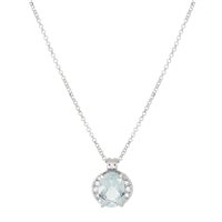 Collana Artlinea Donna in Oro bianco Acquamarina 0.40 Ct CD680/AC-LB - CD680/AC-LB